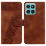 For Motorola Edge 60 Fusion / Edge 5G 2025 Seven-shaped Embossed Leather Phone Case(Brown)