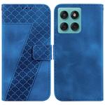 For Motorola Edge 60 Fusion / Edge 5G 2025 Seven-shaped Embossed Leather Phone Case(Blue)