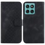 For Motorola Edge 60 Fusion / Edge 5G 2025 Seven-shaped Embossed Leather Phone Case(Black)