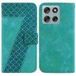 For Motorola Moto G56 5G / G66j 5G / G66y 5G Seven-shaped Embossed Leather Phone Case(Green)