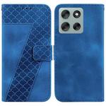 For Motorola Moto G56 5G / G66j 5G / G66y 5G Seven-shaped Embossed Leather Phone Case(Blue)