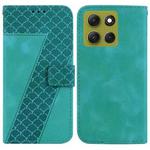 For Motorola Moto G86 5G Seven-shaped Embossed Leather Phone Case(Green)