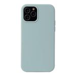 For iPhone 12 mini Solid Color Liquid Silicone Shockproof Protective Case(Emerald Green)