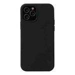 For iPhone 12 mini Solid Color Liquid Silicone Shockproof Protective Case(Black)