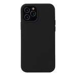 For iPhone 12 Pro Max Solid Color Liquid Silicone Shockproof Protective Case(Black)