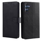 For Samsung Galaxy M35 5G Calf Texture Buckle Flip Leather Phone Case(Black)