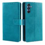 For Samsung Galaxy M35 5G Calf Texture Buckle Flip Leather Phone Case(Light Blue)