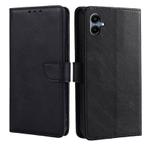 For Samsung Galaxy A06 Calf Texture Buckle Flip Leather Phone Case(Black)