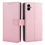 For Samsung Galaxy A06 Calf Texture Buckle Flip Leather Phone Case(Rose Gold)