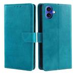 For iPhone 16 Calf Texture Buckle Flip Leather Phone Case(Light Blue)