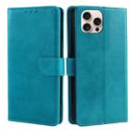 For iPhone 16 Pro Max Calf Texture Buckle Flip Leather Phone Case(Light Blue)