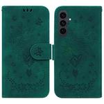 For Samsung Galaxy S25 FE 5G Butterfly Rose Embossed Leather Phone Case(Green)