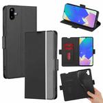 For Samsung Galaxy F06 5G Twill Texture Side Button Leather Phone Case(Black)