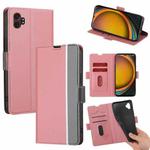 For Samsung Galaxy Xcover 7 Pro 5G Twill Texture Side Button Leather Phone Case(Pink)