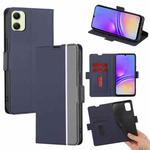 For Samsung Galaxy A05 4G Twill Texture Side Button Leather Phone Case(Blue)