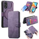 For OPPO A38 4G / A18 4G CaseNeo MagSafe RFID Anti-theft Retro Leather Phone Case(Purple)