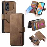 For OPPO A58 4G CaseNeo MagSafe RFID Anti-theft Retro Leather Phone Case(Brown)