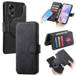 For OPPO A78 5G CaseNeo MagSafe RFID Anti-theft Retro Leather Phone Case(Black)