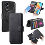 For OPPO A78 4G CaseNeo MagSafe RFID Anti-theft Retro Leather Phone Case(Black)