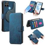 For Realme C21Y CaseNeo MagSafe RFID Anti-theft Retro Leather Phone Case(Blue)