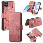 For Realme C21Y CaseNeo MagSafe RFID Anti-theft Retro Leather Phone Case(Pink)