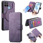 For Realme C21Y CaseNeo MagSafe RFID Anti-theft Retro Leather Phone Case(Purple)
