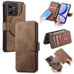 For Realme C53 CaseNeo MagSafe RFID Anti-theft Retro Leather Phone Case(Brown)