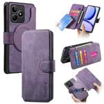 For Realme C53 CaseNeo MagSafe RFID Anti-theft Retro Leather Phone Case(Purple)