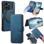 For Realme 14 CaseNeo MagSafe RFID Anti-theft Retro Leather Phone Case(Blue)