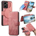 For Realme 14 CaseNeo MagSafe RFID Anti-theft Retro Leather Phone Case(Pink)