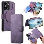 For Realme 14 CaseNeo MagSafe RFID Anti-theft Retro Leather Phone Case(Purple)