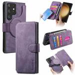 For Samsung Galaxy S23 Ultra 5G CaseNeo MagSafe RFID Anti-theft Retro Leather Phone Case(Purple)