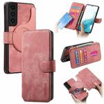 For Samsung Galaxy S22 5G CaseNeo MagSafe RFID Anti-theft Retro Leather Phone Case(Pink)