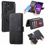 For Samsung Galaxy S25 Ultra 5G CaseNeo MagSafe RFID Anti-theft Retro Leather Phone Case(Black)