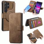 For Samsung Galaxy S25 Ultra 5G CaseNeo MagSafe RFID Anti-theft Retro Leather Phone Case(Brown)