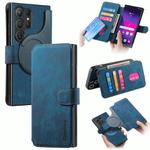 For Samsung Galaxy S25 Ultra 5G CaseNeo MagSafe RFID Anti-theft Retro Leather Phone Case(Blue)