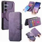 For Samsung Galaxy S25+ 5G CaseNeo MagSafe RFID Anti-theft Retro Leather Phone Case(Purple)