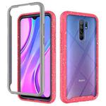 For Xiaomi Redmi 9 Shockproof Starry Sky PC + TPU Protective Case(Red)