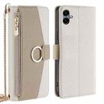 For Samsung Galaxy A06 Crossbody Litchi Texture Leather Phone Case(White)