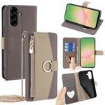 For Samsung Galaxy A56 5G Crossbody Litchi Texture Leather Phone Case(Grey)
