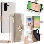 For Samsung Galaxy A56 5G Crossbody Litchi Texture Leather Phone Case(White)