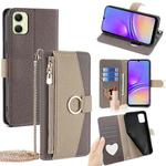 For Samsung Galaxy A05 4G Crossbody Litchi Texture Leather Phone Case(Grey)