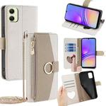 For Samsung Galaxy A05 4G Crossbody Litchi Texture Leather Phone Case(White)