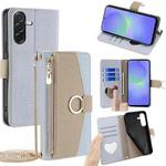 For Samsung Galaxy A36 5G Crossbody Litchi Texture Leather Phone Case(Blue)