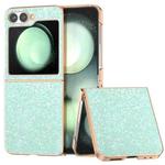 For Samsung Galaxy Z Flip6 Electroplating Frame Colorful Glitter Phone Case(Light Green)