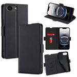 For iPhone 16e Ultra-thin Voltage Side Buckle Horizontal Flip Leather Phone Case(Black)
