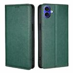 For iPhone 16 Plus Gloss Oil Solid Color Magnetic Leather Phone Case(Green)