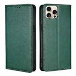 For iPhone 16 Pro Gloss Oil Solid Color Magnetic Leather Phone Case(Green)