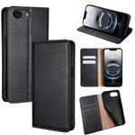 For iPhone 16e Gloss Oil Solid Color Magnetic Leather Phone Case(Black)