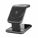 Y10 15W 3 in 1 Magnetic Wireless Charger Stand(Black)